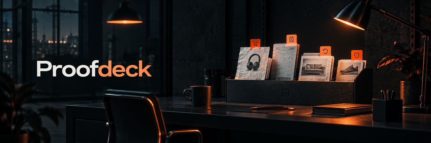 Proofdeck — midnight industrial receipt control desk